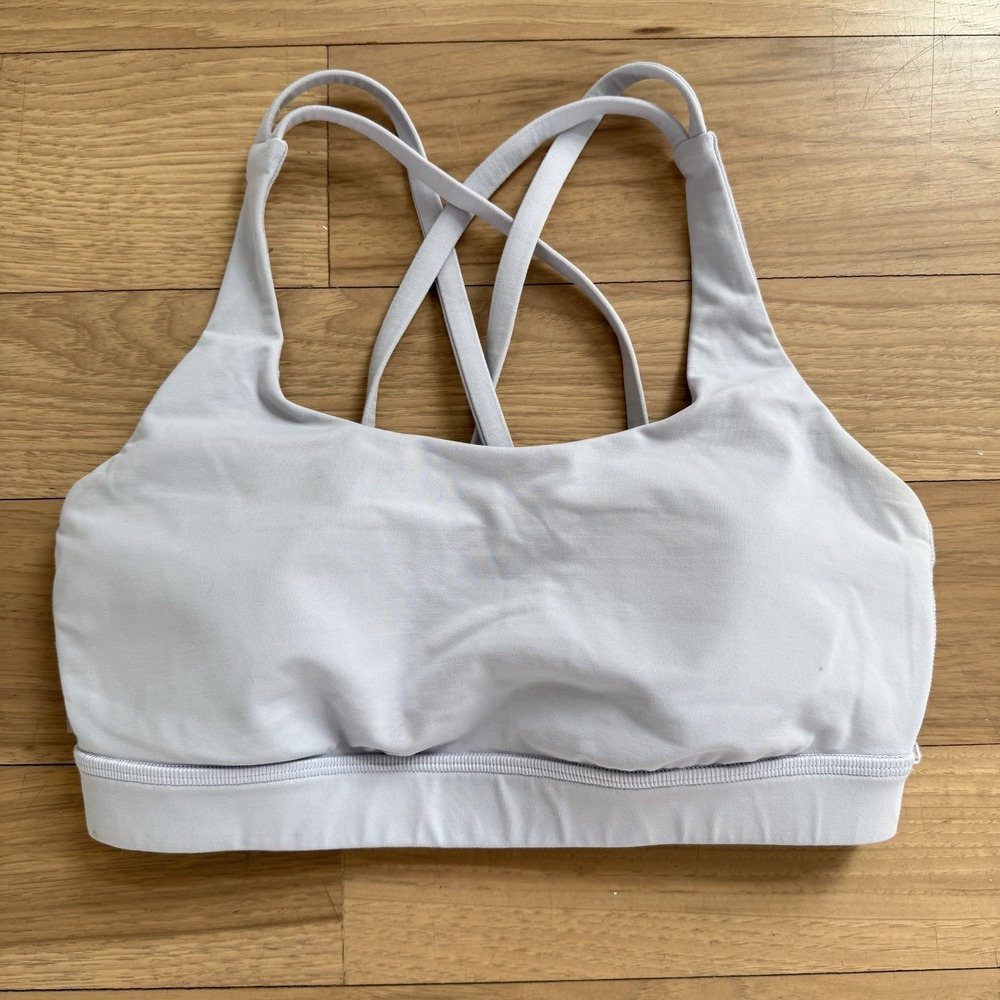 Lululemon Energy Bra Womens Size 6 Color Light Lilac EUC